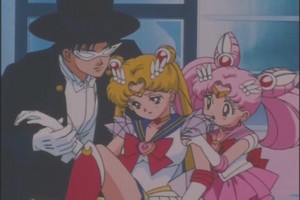  Sailor moon minin moon and Tuxedo Mask