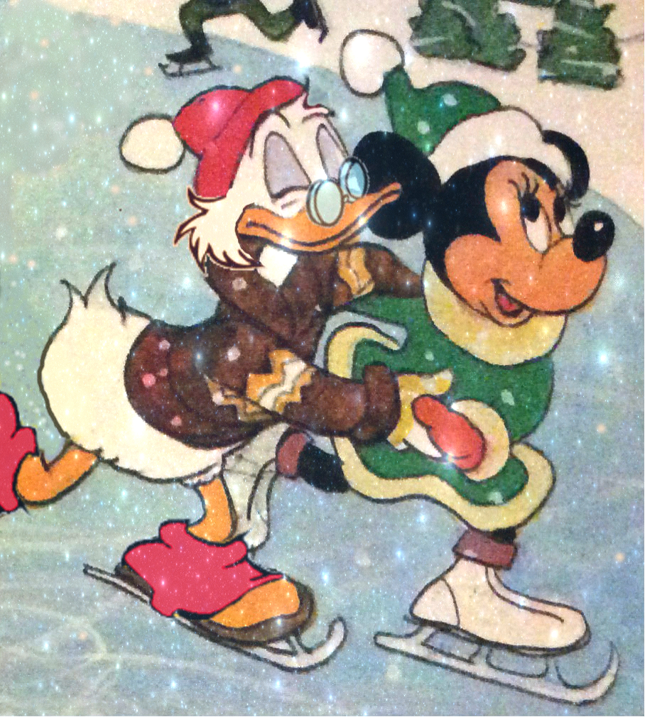 Scrooge and Minnie Skating
