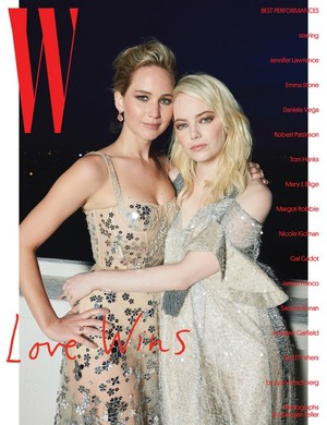  W Magazine's Best Performances of the mwaka Issue - Jennifer Lawrence and Emma Stone Cover