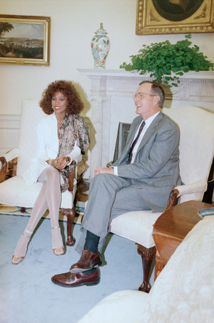 Whitney And George Bush 
