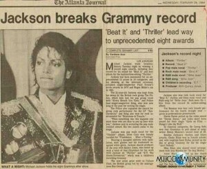 World's Biggest Superstar MJ Breaks Grammy Record