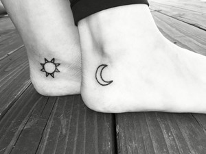  sun and moon ট্যাটু ☼ ☽