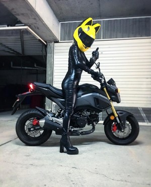  Celty Cosplay with my motorbike