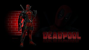  Deadpool hình nền Brick tường 2