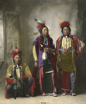  In Summer (Kiowa) 1898 foto da F.A. Rinehart (Hand painted)