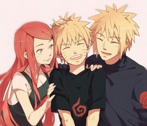  Minato and Kushina with Naruto ❤️