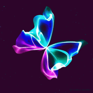  Neon butterfly, kipepeo