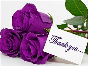  Thank You - Purple mga rosas Just For You