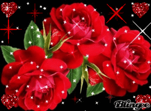  Red Rosen For Valentine's Tag