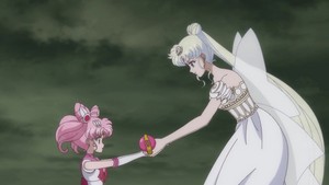Sailor Mini Moon and Neo Queen Serenity 