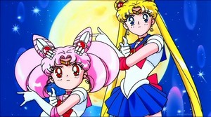 Sailor Moon and Mini Moon 