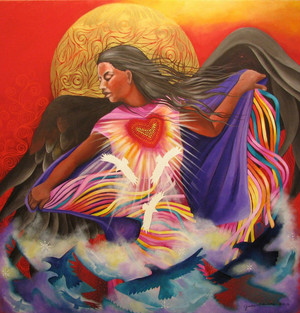  Untitled khăn choàng cổ, khăn choàng, shawl Dancer bởi Jackie Traverse