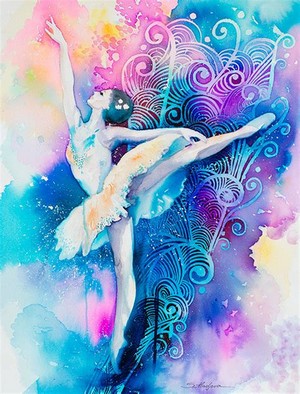  Water Colour Ballerina