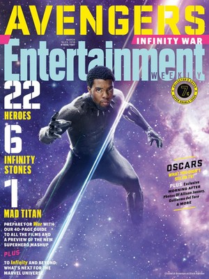  Avengers: Infinity War - Black پینتھر, چیتا Entertainment Weekly Cover