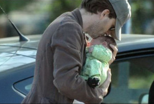 Aww, David and his baby
