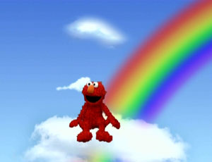  Elmo Sitting on a arco iris (Elmo's World)