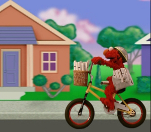  Elmo as a Paperboy (Elmo's World)
