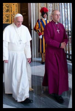  Justin Welby, The Archbishop Of Canterbury, Meets Pope Francis In The Vatican City