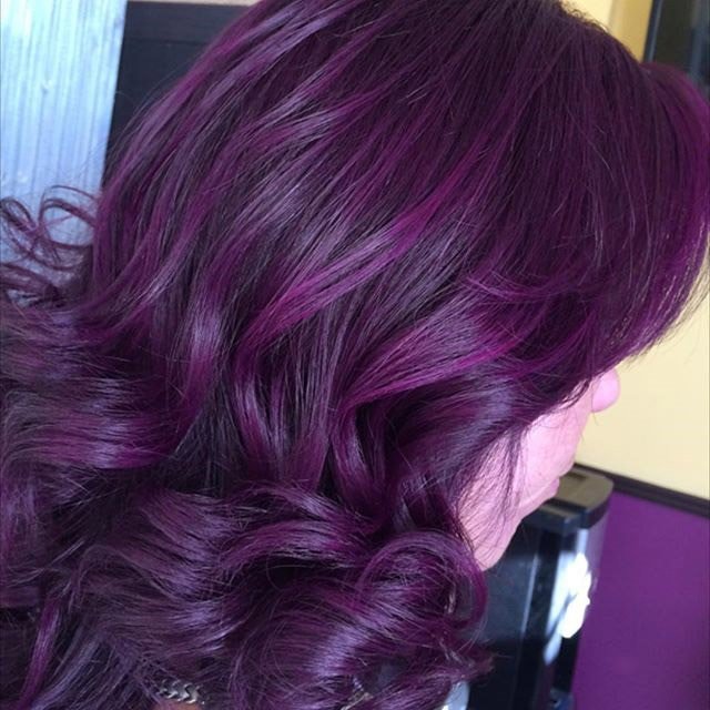 Purple and Plum hairstyle 1