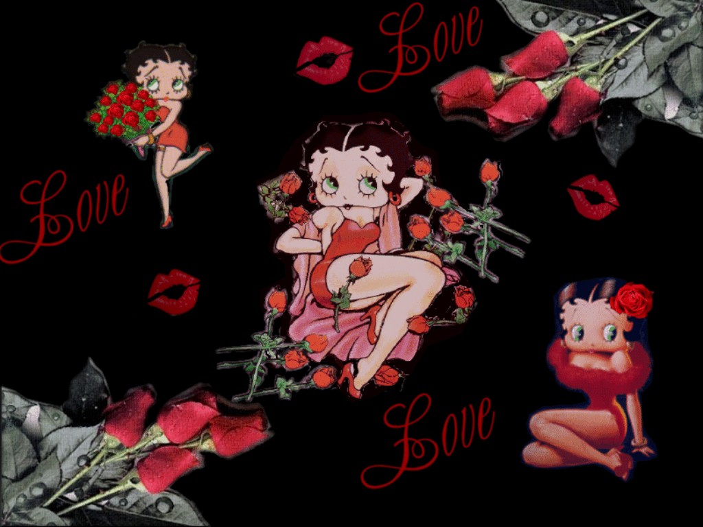 betty boop with roses 7688
