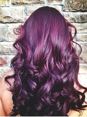 plum hair color on black hair 1