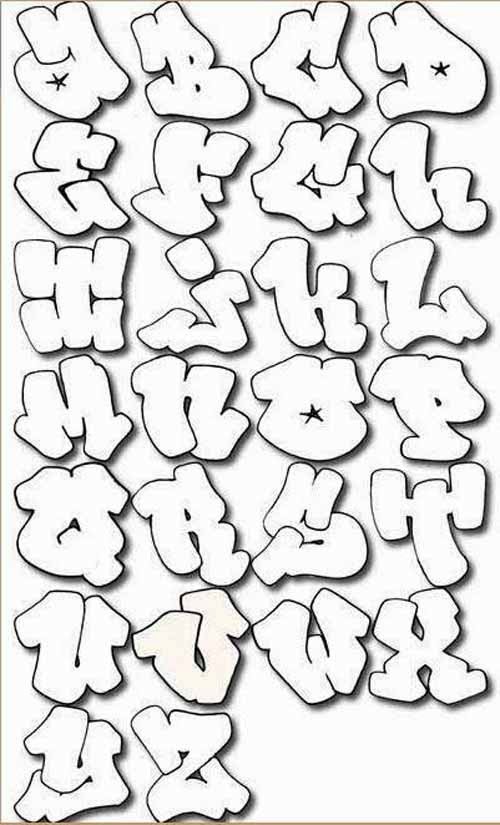 A Z graffiti alphabet letters
