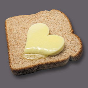  pan de molde, pan And mantequilla corazón