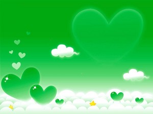  Green cuore Clouds
