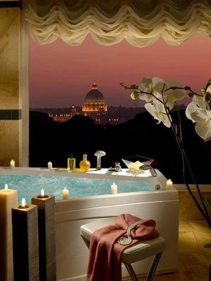  Romantic bubble bath