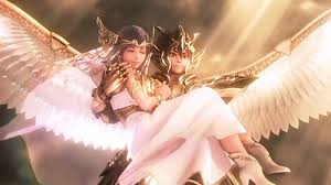  Saori/Athena and Seiya (Saint Seiya: Legend of Sanctuary)