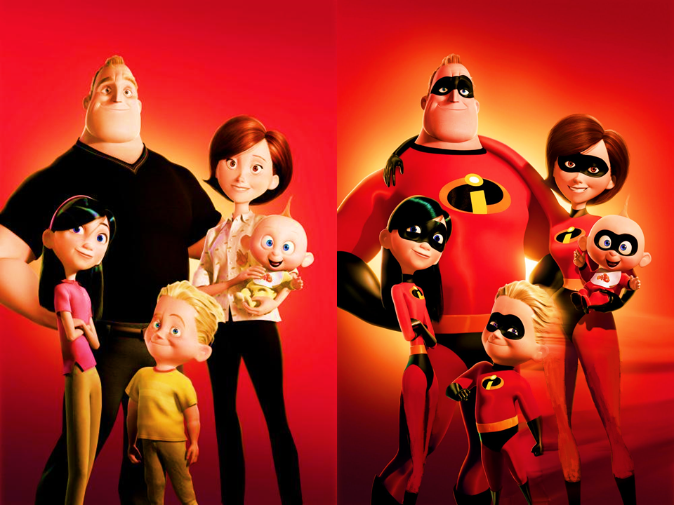 The Incredibles normal and super