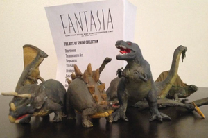  antique vintage fantasia dinosaur figurines