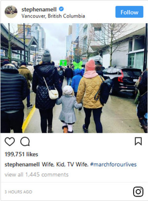  stephenamell: Wife, Kid, TV Wife. #marchforourlives