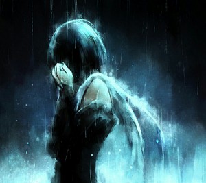  Angel crying in the rain