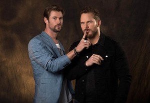  Avengers Chris Hemsworth and Chris Pratt USA Today photoshoot
