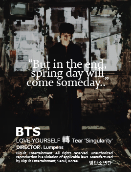  BTS (방탄소년단) cinta YOURSELF 轉 Tear 'Singularity'