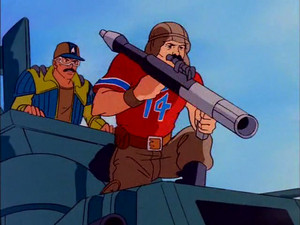  antitankgeweer, bazooka and Alpine Sunbow G.I.Joe cartoon series