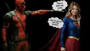 Deadpool karatasi la kupamba ukuta - Supergirl 3
