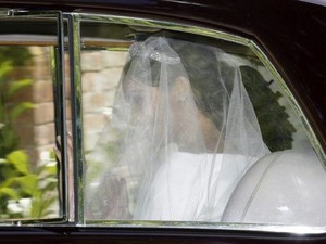 Meghan enroute to St George's Chapel