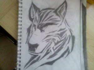 My drawing of a trible wolf