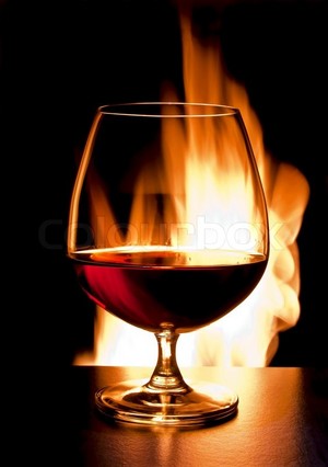 Nice Glass Of Cognac By The Fire
