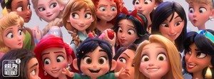 The Disney Princesses with Vanellope