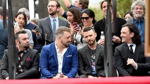  *NSYNC Receiving their nyota on "The Hollywood Walk of Fame"
