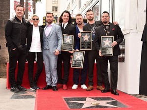  *NSYNC Receiving their estrella on "The Hollywood Walk of Fame"