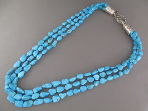  3-Strand Turquoise ожерелье
