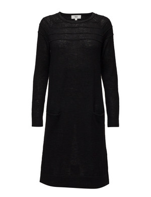  Classic Black длинный рукав Dress