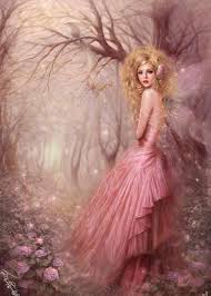 Cute wandering pink fairy
