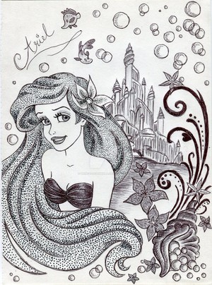  Monochrome Princess Ariel