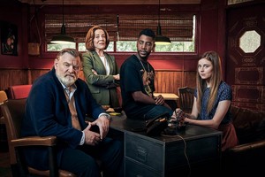  Mr. Mercedes Season 2 Official Picture - Bill Hodges, Ida Silver, Jerome Robinson and houx Gibney