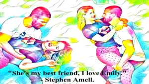  Stephen Amell and Emily Bett Rickards Hintergrund